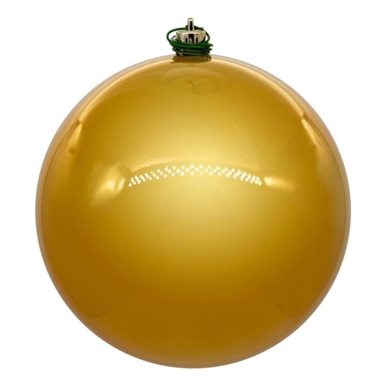 Vickerman 8" Honey Gold Pearl UV Drilled Ball Ornament 1 per bag.